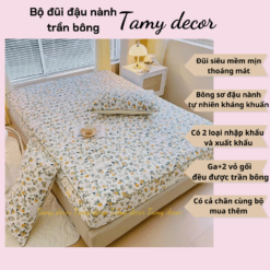 Bộ ga gối cotton đũi sơ đậu nành soybean trần bông cả gối có bán thêm chăn TamyDecor » TamyDecor - Chăn ga gối đệm 1 6 » TamyDecor - Chăn ga gối đệm