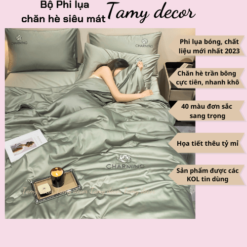 Bộ chăn ga phi lụa trơn nhà TamyDecor sang trọng 40 màu nhập khẩu » TamyDecor - Chăn ga gối đệm 15 10 » TamyDecor - Chăn ga gối đệm