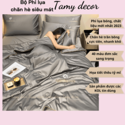 Bộ chăn ga phi lụa trơn nhà TamyDecor sang trọng 40 màu nhập khẩu » TamyDecor - Chăn ga gối đệm 16 9 » TamyDecor - Chăn ga gối đệm