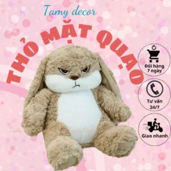 Gấu bông thỏ mặt quạo tai dài thỏ tức giận Tamy Decor