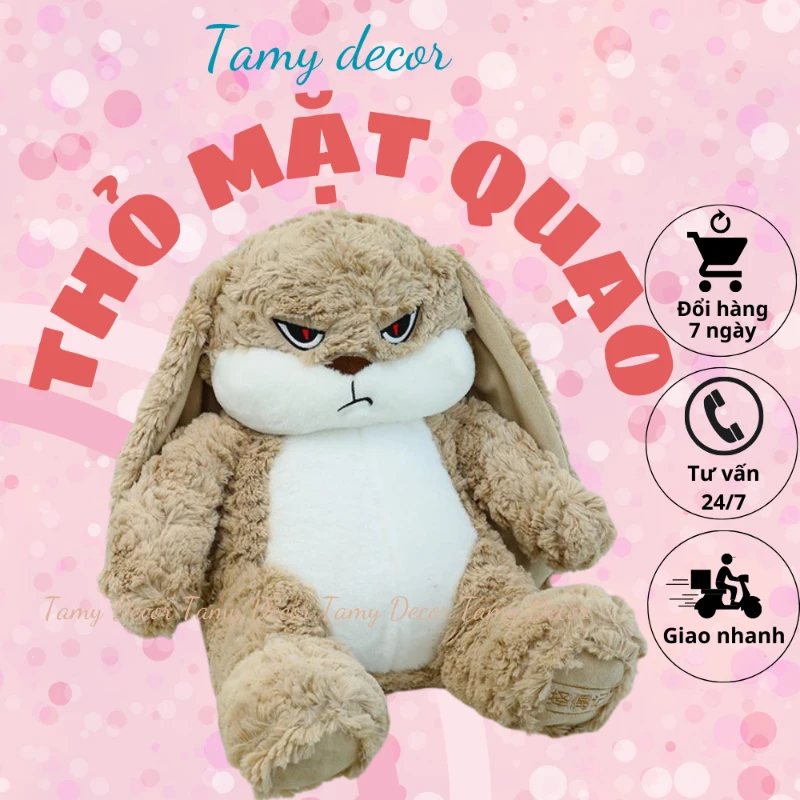 Gấu bông thỏ mặt quạo tai dài thỏ tức giận Tamy Decor » TamyDecor - Chăn ga gối đệm Gấu bông thỏ mặt quạo tai dài thỏ tức giận Tamy Decor