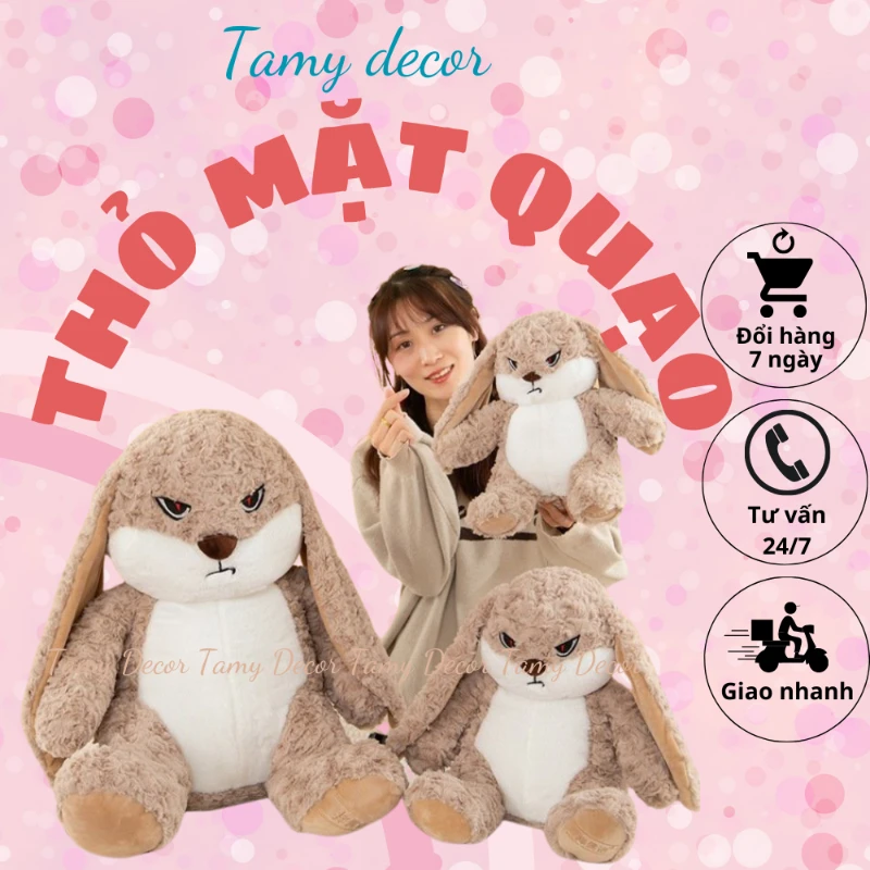 Gấu bông thỏ mặt quạo tai dài thỏ tức giận Tamy Decor » TamyDecor - Chăn ga gối đệm Gấu bông thỏ mặt quạo tai dài thỏ tức giận Tamy Decor - Ảnh 5