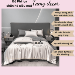 Bộ chăn ga phi lụa trơn nhà TamyDecor sang trọng 40 màu nhập khẩu » TamyDecor - Chăn ga gối đệm 25 6 » TamyDecor - Chăn ga gối đệm