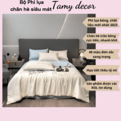 Bộ chăn ga phi lụa trơn nhà TamyDecor sang trọng 40 màu nhập khẩu » TamyDecor - Chăn ga gối đệm 27 5 » TamyDecor - Chăn ga gối đệm