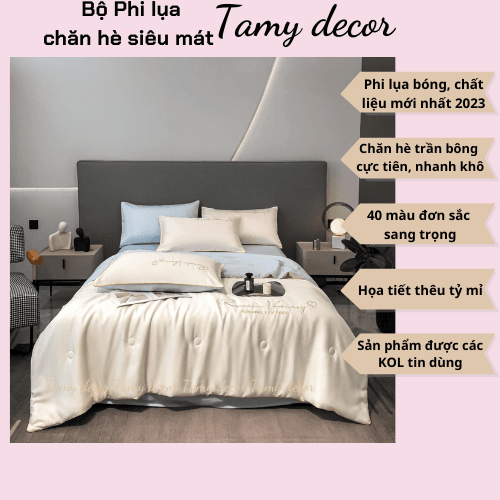 Bộ chăn ga phi lụa trơn nhà TamyDecor sang trọng 40 màu nhập khẩu » TamyDecor - Chăn ga gối đệm Bộ chăn ga phi lụa trơn nhà TamyDecor sang trọng 40 màu nhập khẩu - Ảnh 28