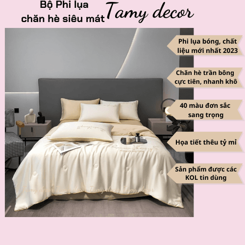 Bộ chăn ga phi lụa trơn nhà TamyDecor sang trọng 40 màu nhập khẩu » TamyDecor - Chăn ga gối đệm Bộ chăn ga phi lụa trơn nhà TamyDecor sang trọng 40 màu nhập khẩu - Ảnh 29