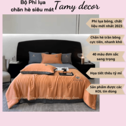 Bộ chăn ga phi lụa trơn nhà TamyDecor sang trọng 40 màu nhập khẩu » TamyDecor - Chăn ga gối đệm 33 6 » TamyDecor - Chăn ga gối đệm