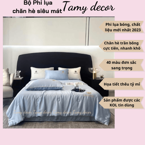 Bộ chăn ga phi lụa trơn nhà TamyDecor sang trọng 40 màu nhập khẩu » TamyDecor - Chăn ga gối đệm Bộ chăn ga phi lụa trơn nhà TamyDecor sang trọng 40 màu nhập khẩu - Ảnh 36
