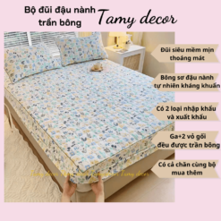 Bộ ga gối cotton đũi sơ đậu nành soybean trần bông cả gối có bán thêm chăn TamyDecor » TamyDecor - Chăn ga gối đệm 4 8 » TamyDecor - Chăn ga gối đệm