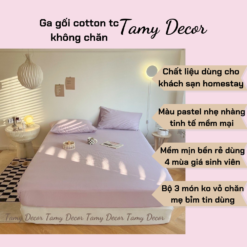 Ga gối cotton tc 3 món không chăn màu trơn TamyDecor » TamyDecor - Chăn ga gối đệm 43 2 » TamyDecor - Chăn ga gối đệm