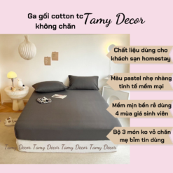 Ga gối cotton tc 3 món không chăn màu trơn TamyDecor » TamyDecor - Chăn ga gối đệm 44 2 » TamyDecor - Chăn ga gối đệm