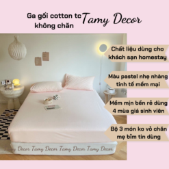 Ga gối cotton tc 3 món không chăn màu trơn TamyDecor » TamyDecor - Chăn ga gối đệm 50 1 » TamyDecor - Chăn ga gối đệm