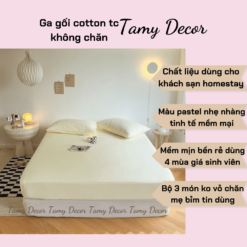 Ga gối cotton tc 3 món không chăn màu trơn TamyDecor » TamyDecor - Chăn ga gối đệm 55 1 » TamyDecor - Chăn ga gối đệm