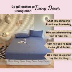 Ga gối cotton tc 3 món không chăn màu trơn TamyDecor » TamyDecor - Chăn ga gối đệm 57 3 » TamyDecor - Chăn ga gối đệm