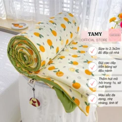 Chăn hè đũi sơ đậu nành cao cấp phong cách Hàn Quốc TamyDecor