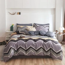 Alternative view of Bộ Chăn Ga Gối Cotton 100% Nhiều Hình Kẻ 4 Món Tamy Decor