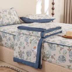 Alternative view of Bộ chăn ga trần bông cotton đũi 2024 Tamy Decor