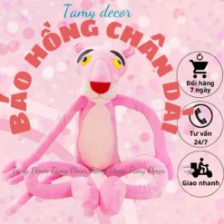 Gấu Bông Báo Hồng Pink Panther Chân Dài Tamy Decor