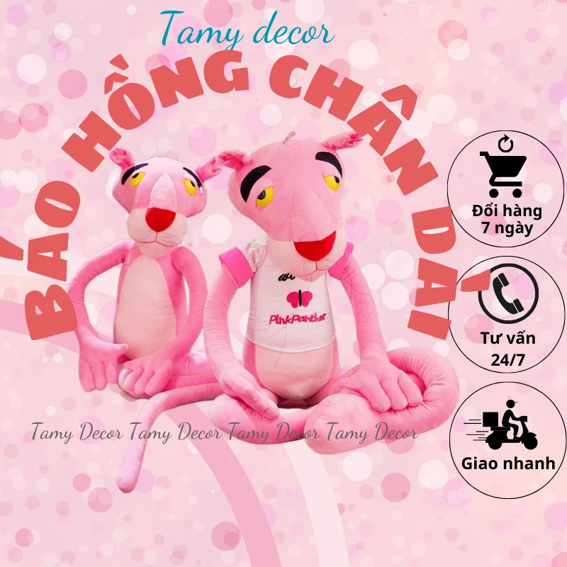 Gấu Bông Báo Hồng Pink Panther Chân Dài Tamy Decor » TamyDecor - Chăn ga gối đệm Gấu Bông Báo Hồng Pink Panther Chân Dài Tamy Decor - Ảnh 4