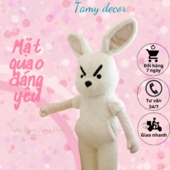 Alternative view of Gấu bông thỏ mặt quạo mặt tức giận cao cấp có túi Tamy Decor