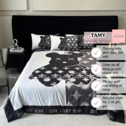 Bộ ga gối chăn hè phi lụa thương hiệu TamyDecor