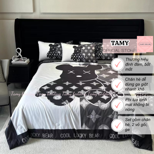 Bộ ga gối chăn hè phi lụa thương hiệu TamyDecor » TamyDecor - Chăn ga gối đệm Bộ ga gối chăn hè phi lụa thương hiệu TamyDecor