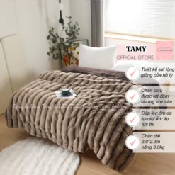 Chăn hồ ly siêu cấp nặng 2.8kg Tamy Decor size 2*2.3m