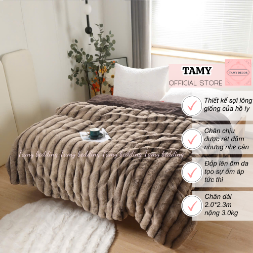 Chăn hồ ly siêu cấp nặng 2.8kg Tamy Decor size 2*2.3m » TamyDecor - Chăn ga gối đệm Chăn hồ ly siêu cấp nặng 2.8kg Tamy Decor size 2*2.3m