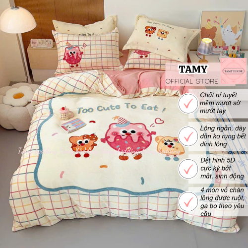 Set chăn ga nỉ tuyết hoạt hình Tamy Decor » TamyDecor - Chăn ga gối đệm Set chăn ga nỉ tuyết hoạt hình Tamy Decor