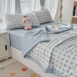 Alternative view of Bộ chăn ga cotton đũi trần bông 2025 Tamy decor