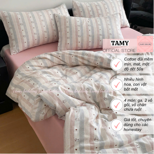 Bộ chăn ga gối Cotton Icy Tamy Decor