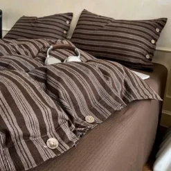 Bộ chăn ga gối chất cotton đũi kẻ có khuy Tamy bedding » TamyDecor - Chăn ga gối đệm duikhuy9 » TamyDecor - Chăn ga gối đệm